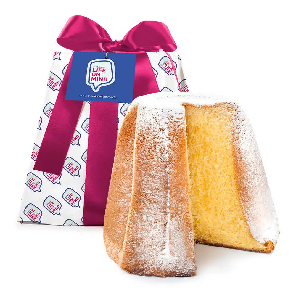 [CRT.6PZ.PND.YOU.BRA.LOM] Cartone 6 pezzi Pandoro Classico 1 kg con Incarto a marchio + Cartellino - LIFE ON MIND