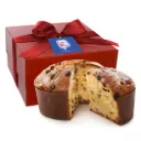 Cartone 6 pezzi Panettone Elegance Rosso Basso Classico con uvetta e canditi 1 kg con cartellino - LIFE ON MIND